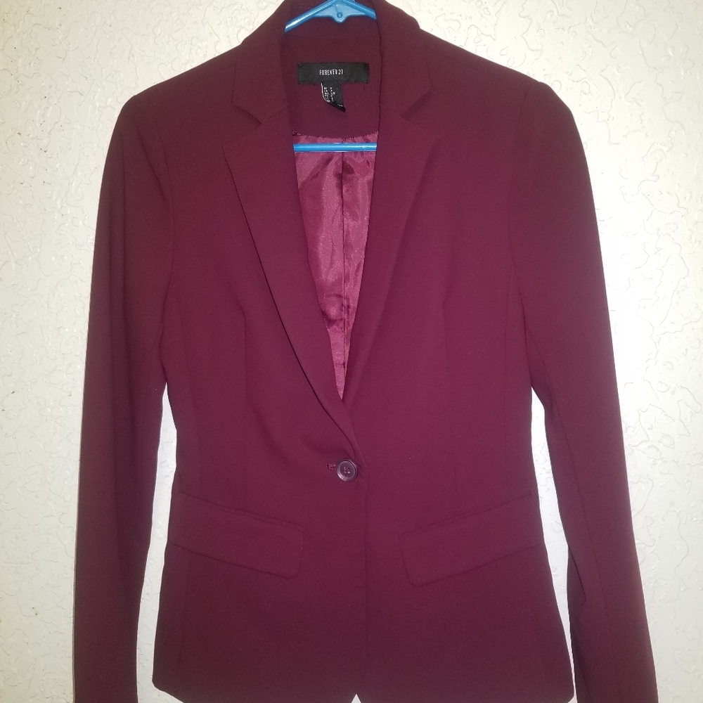 Burgundy blazer
